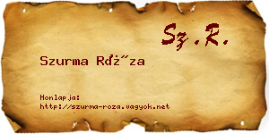 Szurma Róza névjegykártya